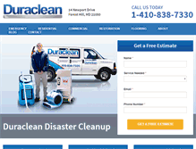Tablet Screenshot of duracleanservices.net